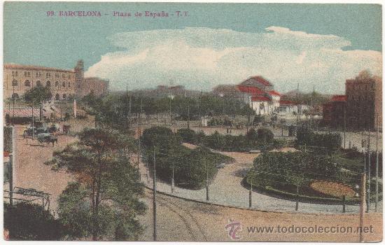 Postales: BARCELONA.- PLAZA DE ESPA&Ntilde;A. - Foto 1