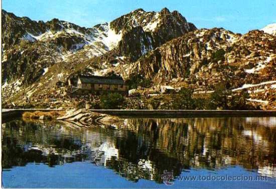 Postales: Estany i Refugi d'Amitges. No circulada.