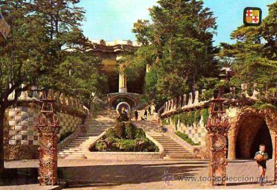 Postales: Barcelona. Parque G&uuml;ell No circulada. - Foto 1