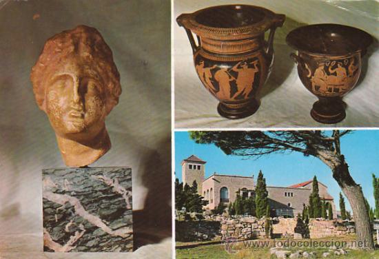 Postales: Ampurias, ruinas romanas, editor: Fabregat  n&ordm; 1403, circulada (ver dorso)