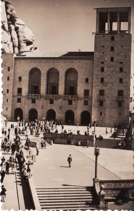 Postales: POSTAL MONTSERRAT PLAZA Y ENTRADA DEL MONASTERIO FOTO ROTGER SINTES