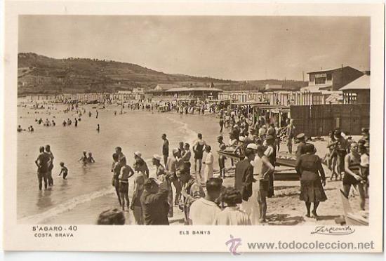 Postales: S,Agaro 40 (Costa Brava). Els banys. Zerkowitz. Sin escribir - Vell i Bell