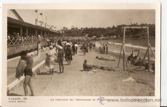 Postales: S,Agaro 38 (Costa Brava). Les terrases del Restaurant.. Zerkowitz. Sin escribir - Vell i Bell