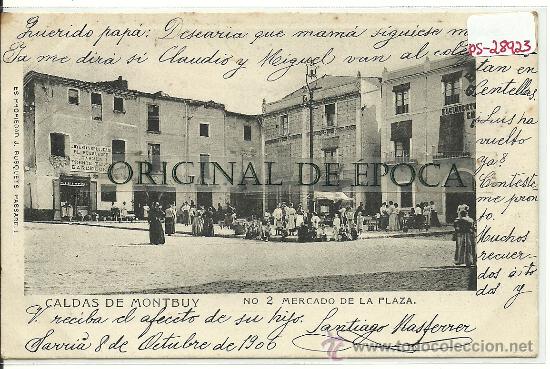 Postkarten: (PS-28923)POSTAL DE CALDAS DE MONTBUY-MERCADO DE LA PLAZA