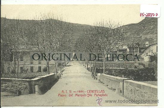 Postkarten: (PS-28877)POSTAL DE CENTELLAS-PASEO DEL MARQUES DE PE&Ntilde;APLATA