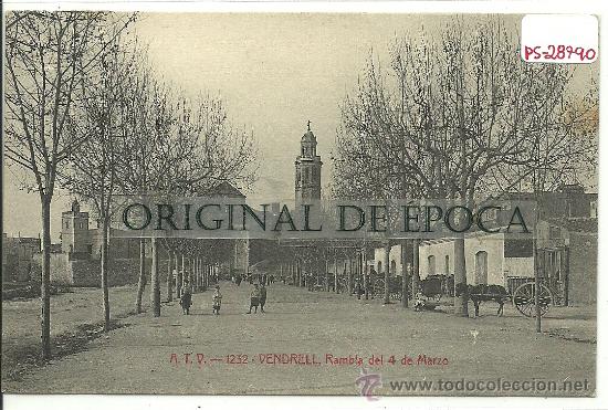Postales: (PS-28790)POSTAL DE VENDRELL-RAMBLA DEL 4 DE MARZO - Foto 1