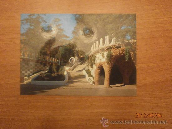 Postales: POSTAL BAECELONA PARQUE G&Uuml;ELL GAUDI SIN CIRCULAR