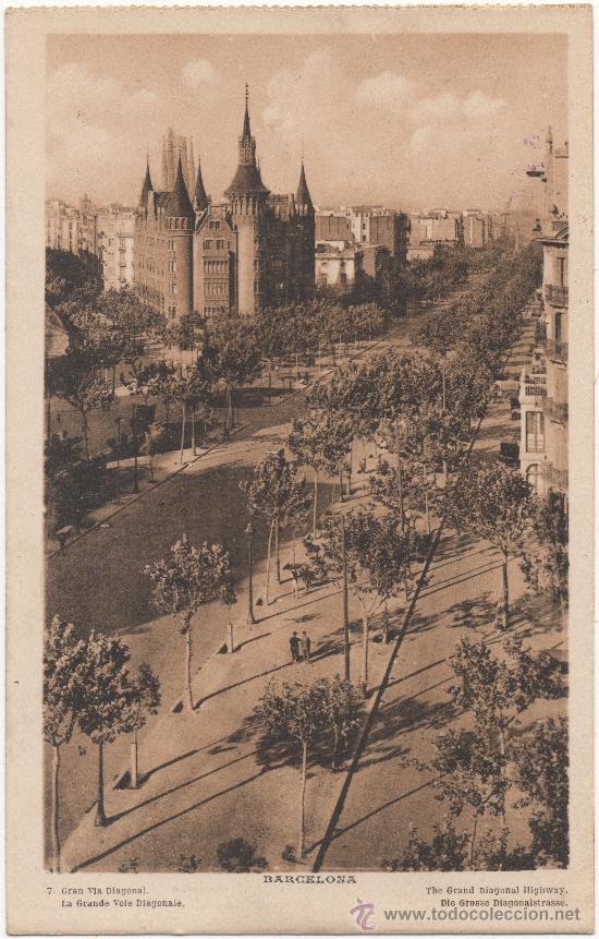Postales: BARCELONA.- GRAN V&Iacute;A DIAGONAL. - Foto 1
