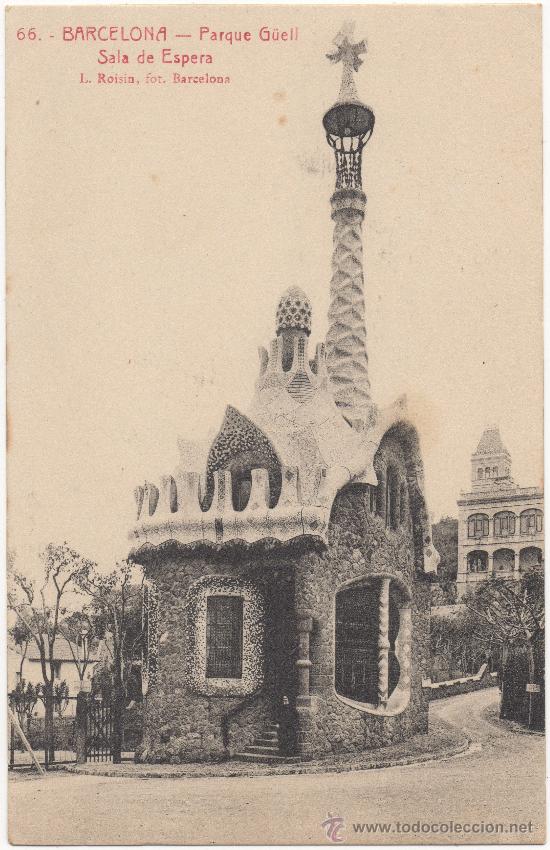 Postales: BARCELONA.- PARQUE G&Uuml;ELL. SALA DE ESPERA. - Foto 1