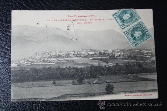 Postales: Postal de Los Pirineos (6&ordf; Serie) - Cerdana Espa&ntilde;ola - Puigcerda - Vista General, Fechada 1907