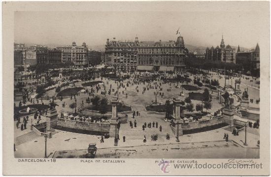 Barcelona Placa De Catalunya Plaza De Catal Buy Old Postcards From Catalonia At Todocoleccion