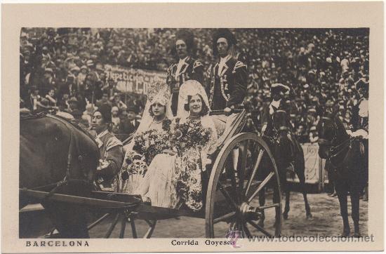 Postales: BARCELONA.- CORRIDA GOYESCA. - Foto 1