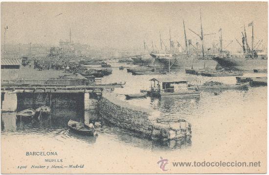 Postales: BARCELONA.- MUELLE. (C.1900). - Foto 1
