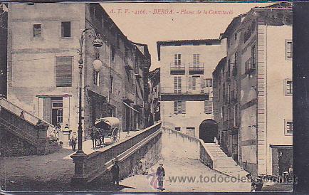 Postales: POSTAL BERGA PLASSA DE LA CONSTITUCIO - Foto 1