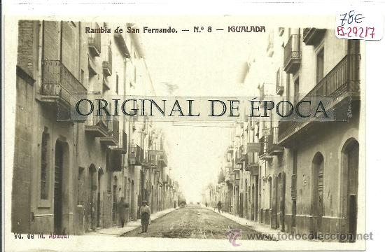 Postcards: (PS-29217)POSTAL FOTOGRAFICA DE IGUALADA-RAMBLA DE SAN FERNANDO