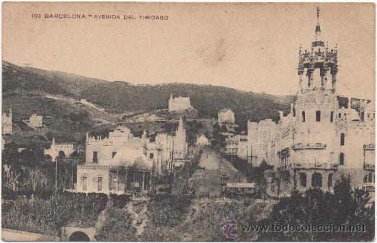 Postales: BARCELONA.- AVENIDA DEL TIBIDABO. - Foto 1