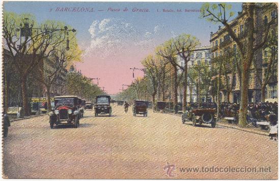 Postales: BARCELONA.- PASEO DE GRACIA. - Foto 1
