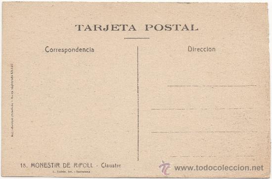 Postales: MONESTIR DE RIPOLL.- CLAUSTRE. - Foto 2