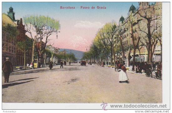 Postales: BARCELONA. PASEO DE GRACIA - Foto 1