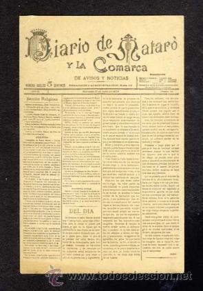 Postales: Postal de MATARO: Diari de Matar&oacute; i sa comarca - Foto 1