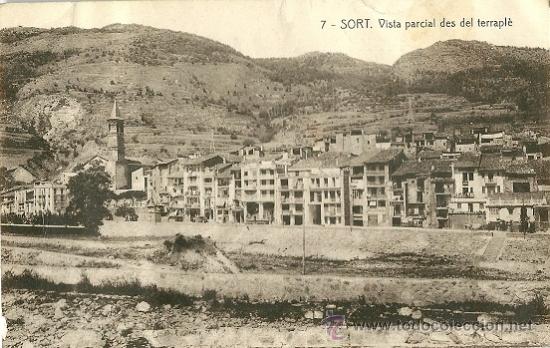 Postales: 1561 - LLEIDA- SORT VISTA PARCIAL DES DEL TERRAPL&Eacute; - FOTOTIPIA THOMAS -FOT&Oacute;GRAFO SILVI GORD&Oacute; MONTA&Ntilde;A