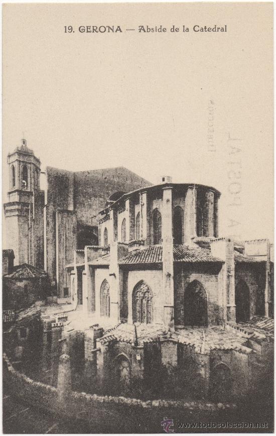 Postales: GERONA.- &Aacute;BSIDE DE LA CATEDRAL. - Foto 1