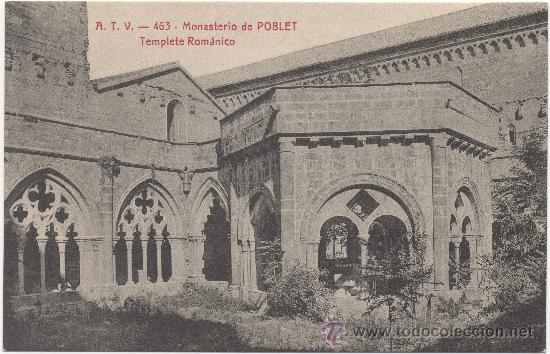 Postales: MONASTERIO DE POBLET. TEMPLETE ROM&Aacute;NICO. - Foto 1