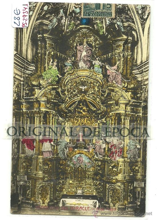Postcards: (PS-29341)POSTAL FOTOGRAFICA DE SOLSONA-MONESTIR DEL MIRACLE.ALTAR MAJOR