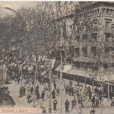 Postales: BARCELONA.- LLANO DE LA BOQUERÍA Y RAMBLA DE LAS FLORES. (C.1900).. Lote 34016658