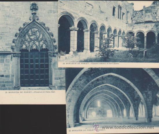 Postales: Monasterio de Poblet. (4 postales) - Foto 1