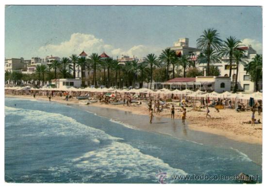 Postales: SITGES - PLAYA DE ORO - Edici&oacute;n GASS&Oacute; - Postal - Foto 1