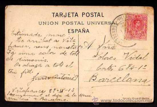 Postales: Ripoll. Circulada 1913 - Foto 2