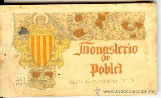 Postales: Monasterio de Poblet - Conca de Barber&agrave; - Librito album de postales Thomas n.5