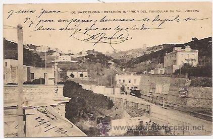 Postales: Barcelona. Funicular de Valvidriera - Foto 1