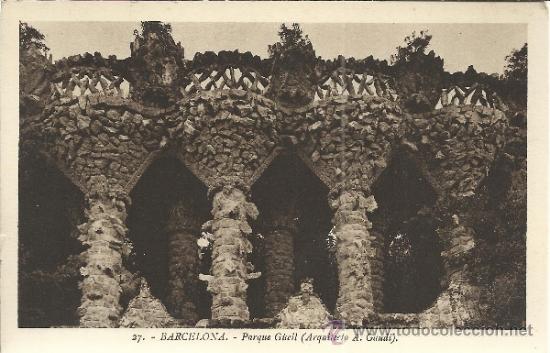 Postales: BARCELONA PARQUE GUELL SIN ESCRIBIR - Foto 1