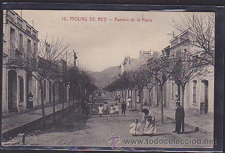 Postales: POSTAL MOLINS DE REY RAMBLA DE LA RIERA - Foto 1