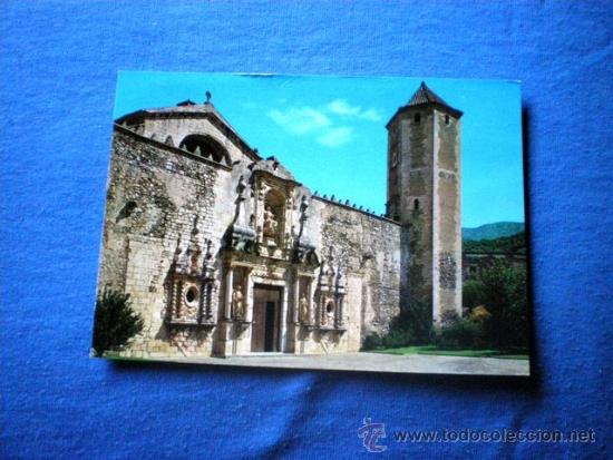 Cartes Postales: POSTAL REAL MONASTERIO DE POBLET FACHADA DE LA IGLESIA NO CIRCULADA