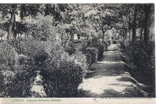 Postales: LERIDA, CAMPOS ELISEOS DETALLE