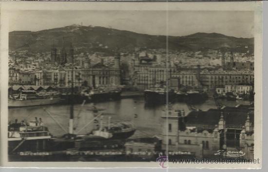 Postales: BARCELONA PUERTO ESCRITA - Foto 1