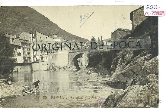 Postkarten: (PS-29869)POSTAL FOTOGRAFICA DE RIPOLL-ARRABAL Y PUENTE.LAVANDERAS