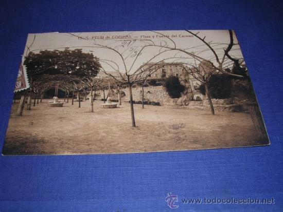 Postkarten: 13 S. FELIU DE CODINAS - PLAZA Y FUENTE DEL CARMEN L.ROISIN FOTG. POSTAL CIRCULADA 1930 - 14X9 CM.