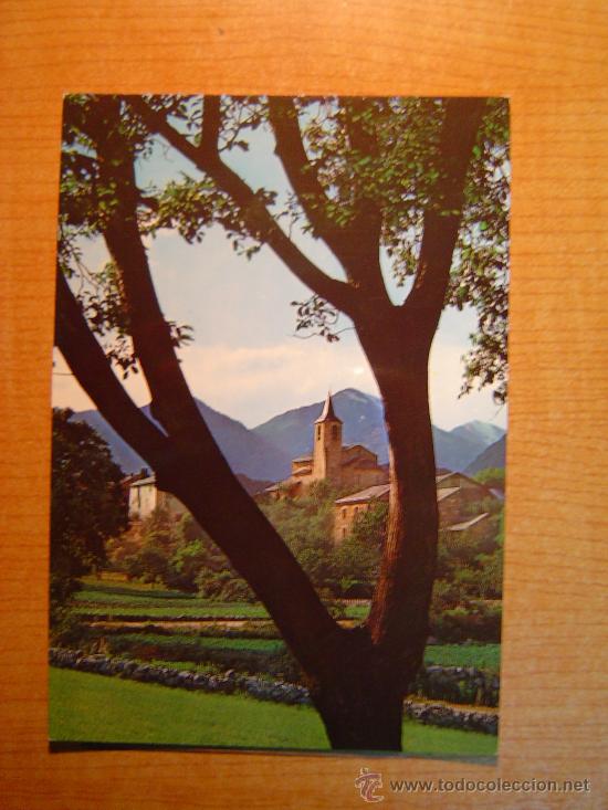Postales: POSTAL PIRINEOS DE LERIDA EL VALLE DE ARAN IGLESIA PARROQUIAL DE VALENCIA DE ANEUSIN CIRCULAR