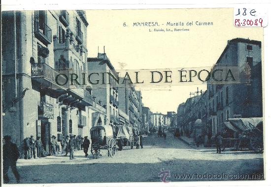 Postcards: (PS-30089)POSTAL DE MANRESA-MURALLA DEL CARMEN