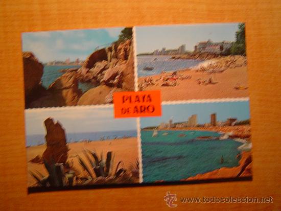 Postcards: POSTAL PLAYA DE ARO COSTA BRAVA CUATRO ESTAMPAS LLENAS DE PLACIDEZ ESCRITA