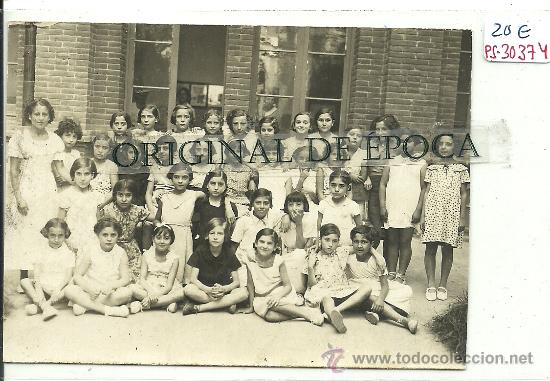Postcards: (PS-30374)POSTAL FOTOGRAFICA DE BARCELONA-SEMICOLINIAS ESCOLARS DE SARRIA A&Ntilde;O 1935