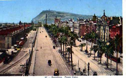 Postales: BARCELONA PASEO COLON - Foto 1