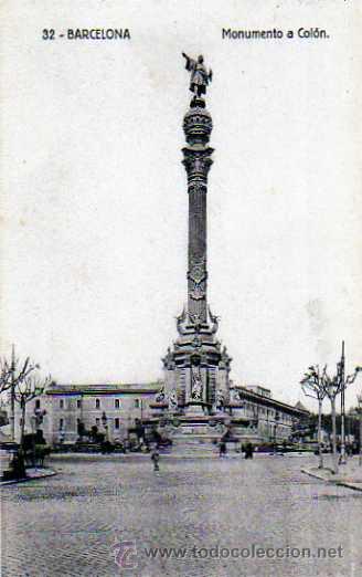 Postales: BARCELONA MONUMENTO A COLON - Foto 1