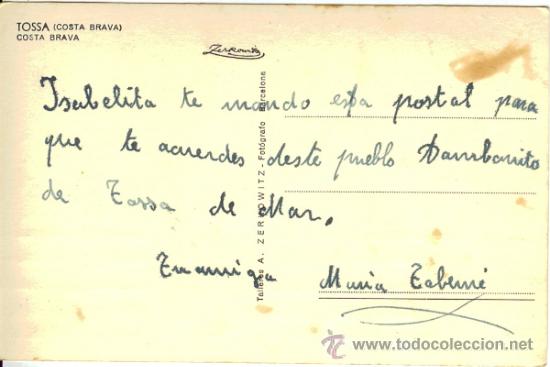 Postales: Tossa de Mar - Costa Brava - Postal - Zerkowitz - Foto 2