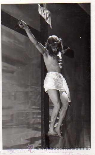 Postales: Postal fotogr&aacute;fica. La Passio en Esparraguera. Foto Puig. Sin circular. Cristo en el cruz.