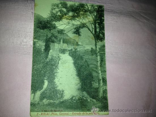 Postales: RIBAS-ENTRADA DE LA POBLACION - Foto 1